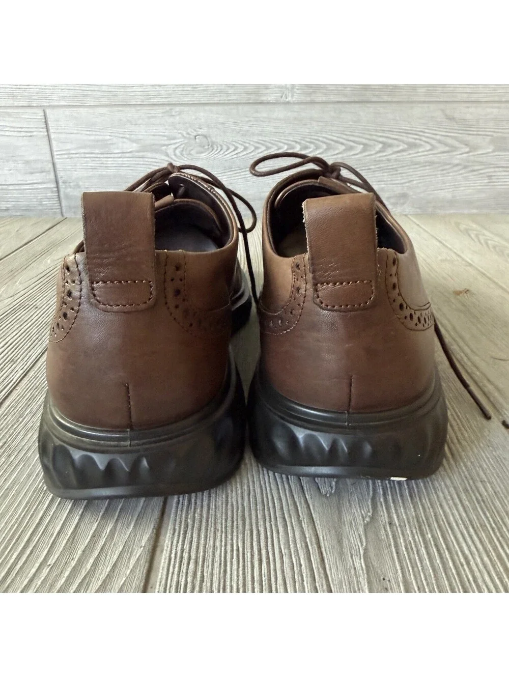 Ecco Men’s ST.1 Hybrid Cap Toe Derby Oxfords Shoes  Leather Brown 44 / US 10.5